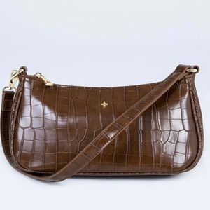 -PETA & JAIN PIPER BAG CHOCOLATE CROC